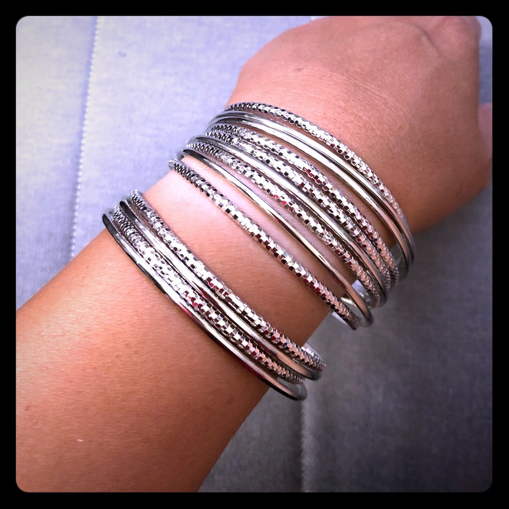 Silver bangles